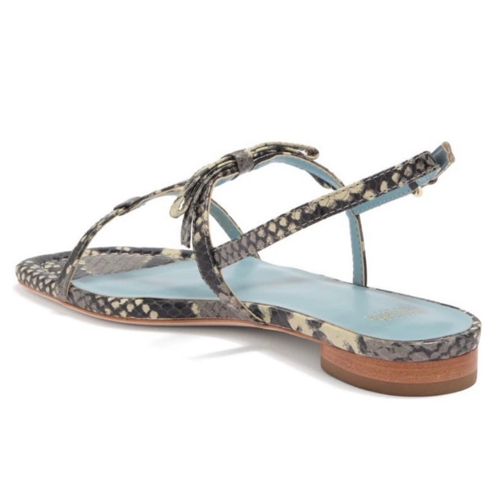 NWOB $258 Frances Valentine NewYork Lily Snake Print Leather Sandals Size 8 - Picture 3 of 7